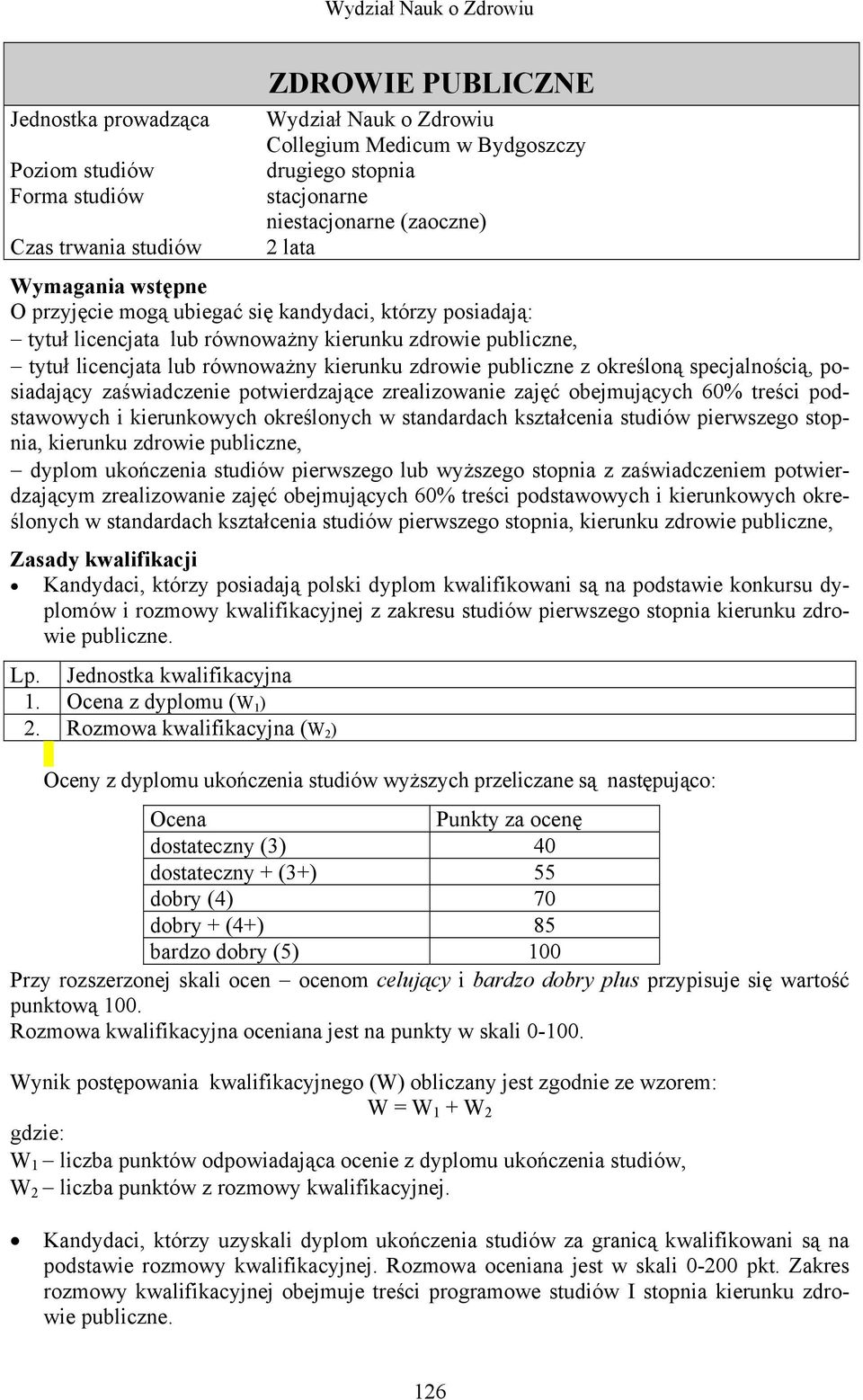 podstawowych i kierunkowych określonych w standardach kształcenia studiów, kierunku zdrowie publiczne, dyplom ukończenia studiów pierwszego lub wyższego stopnia z zaświadczeniem potwierdzającym