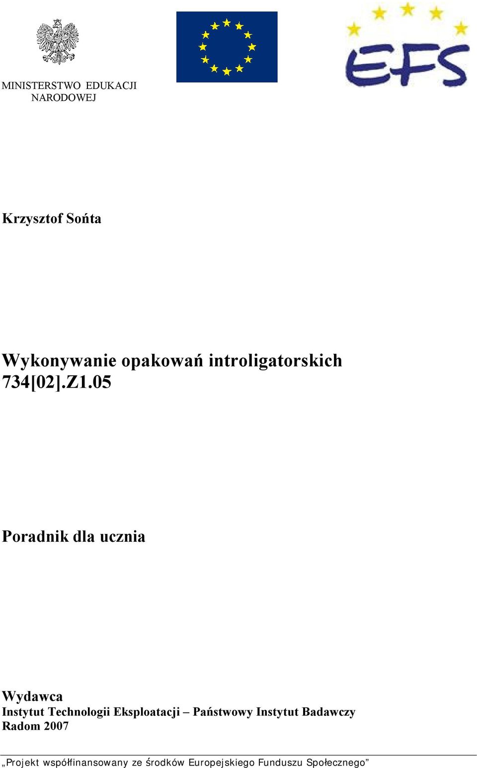 05 Poradnik dla ucznia Wydawca Instytut