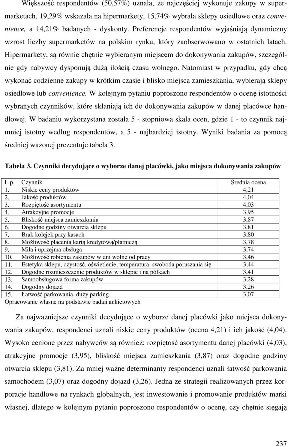 Hipermarkety, są równie chętnie wybieranym miejscem do dokonywania zakupów, szczególnie gdy nabywcy dysponują dużą ilością czasu wolnego.