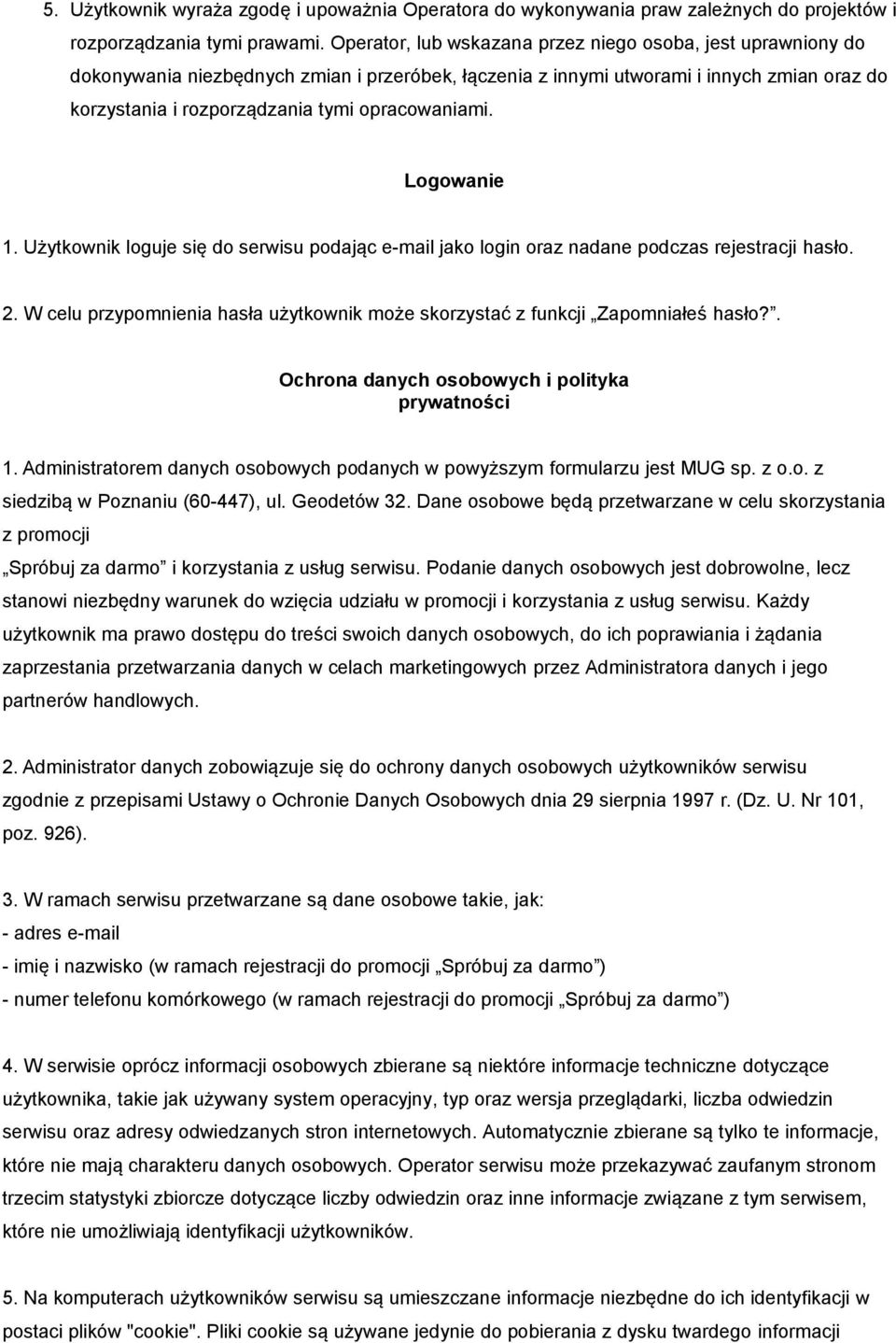 opracowaniami. Logowanie 1. Użytkownik loguje się do serwisu podając e-mail jako login oraz nadane podczas rejestracji hasło. 2.