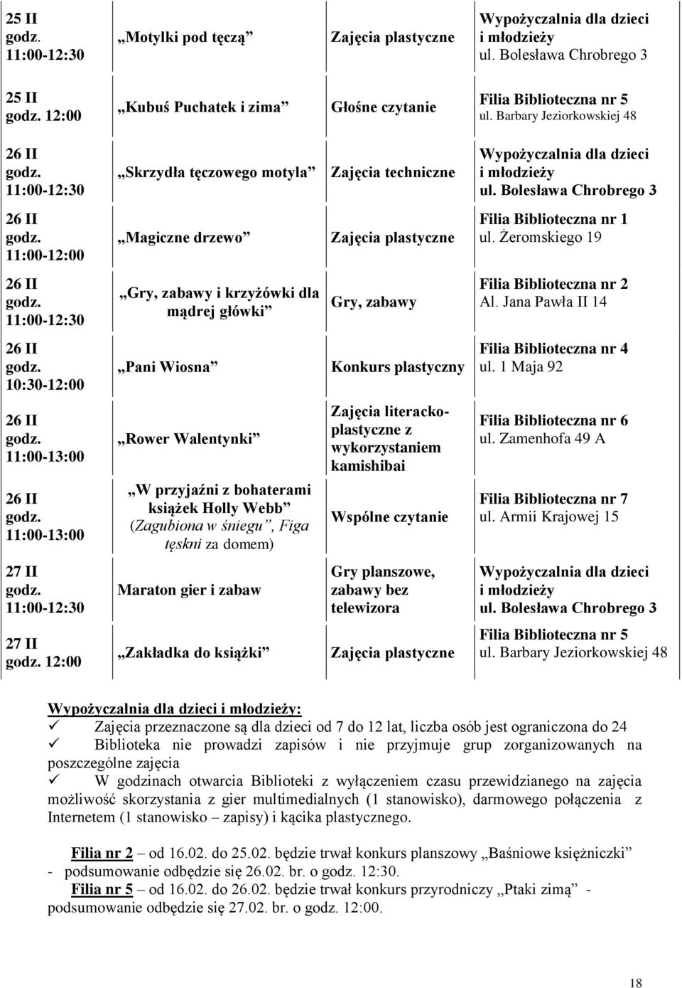 techniczne Magiczne drzewo Gry, zabawy i krzyżówki dla mądrej główki Pani Wiosna Rower Walentynki W przyjaźni z bohaterami książek Holly Webb (Zagubiona w śniegu, Figa tęskni za domem) Maraton gier i