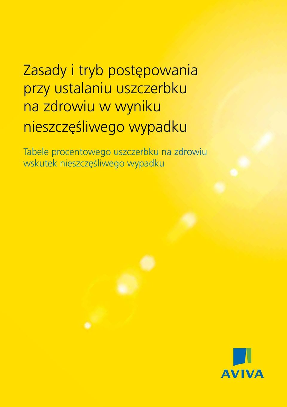 nieszczęśliwego wypadku Tabele