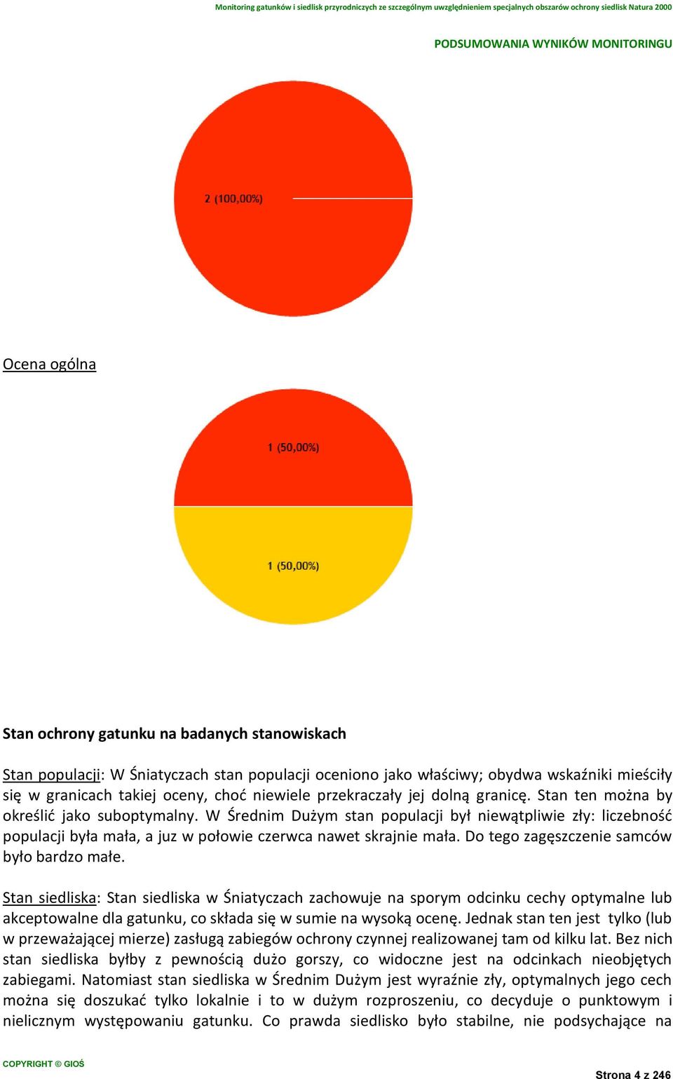 W Średnim Dużym stan populacji był niewątpliwie zły: liczebność populacji była mała, a juz w połowie czerwca nawet skrajnie mała. Do tego zagęszczenie samców było bardzo małe.