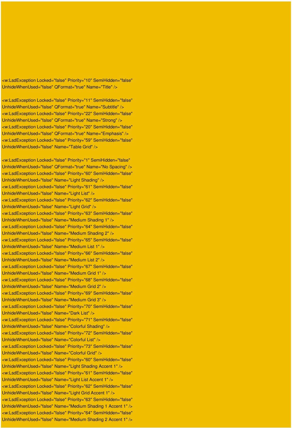 Locked="false" Priority="20" SemiHidden="false" UnhideWhenUsed="false" QFormat="true" Name="Emphasis" /> <w:lsdexception Locked="false" Priority="59" SemiHidden="false" UnhideWhenUsed="false"