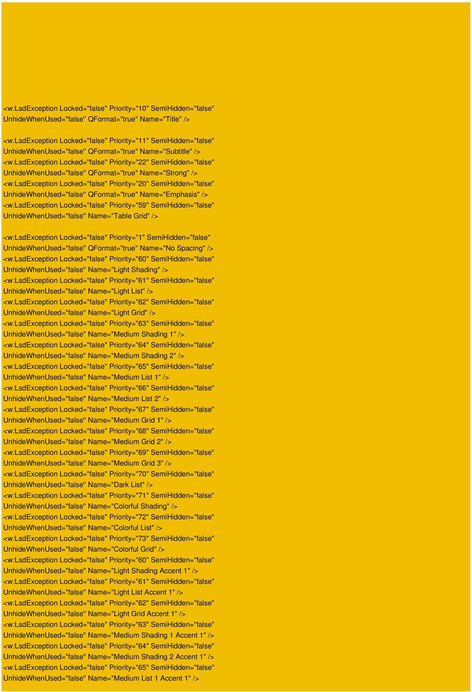 Locked="false" Priority="20" SemiHidden="false" UnhideWhenUsed="false" QFormat="true" Name="Emphasis" /> <w:lsdexception Locked="false" Priority="59" SemiHidden="false" UnhideWhenUsed="false"