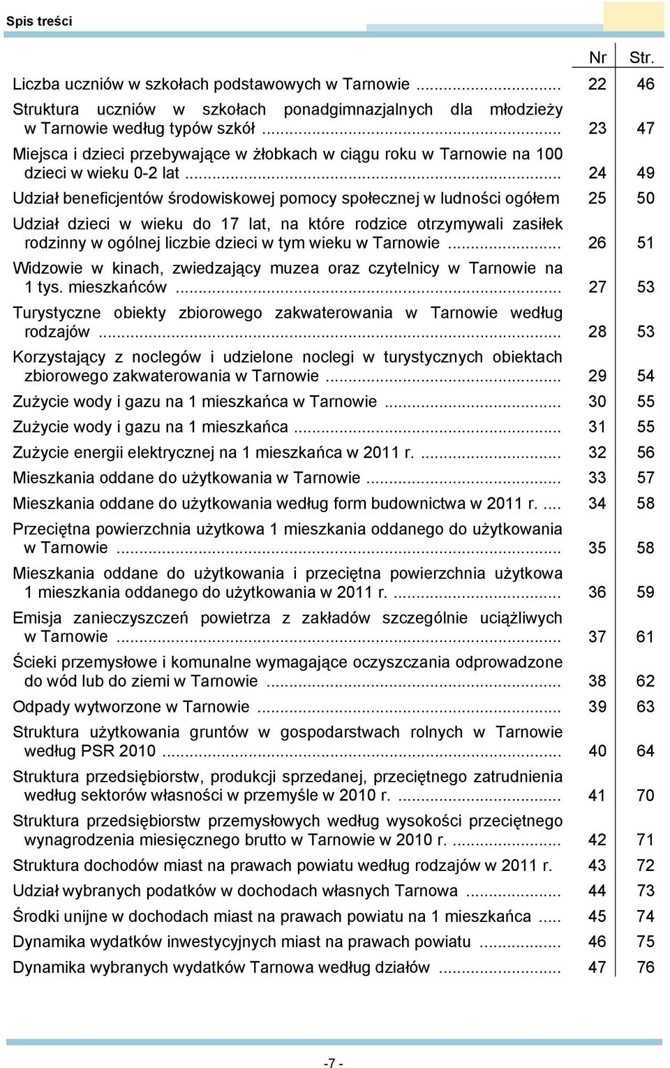 .. 24 49 Udział beneficjentów środowiskowej pomocy społecznej w ludności ogółem 25 50 Udział dzieci w wieku do 17 lat, na które rodzice otrzymywali zasiłek rodzinny w ogólnej liczbie dzieci w tym