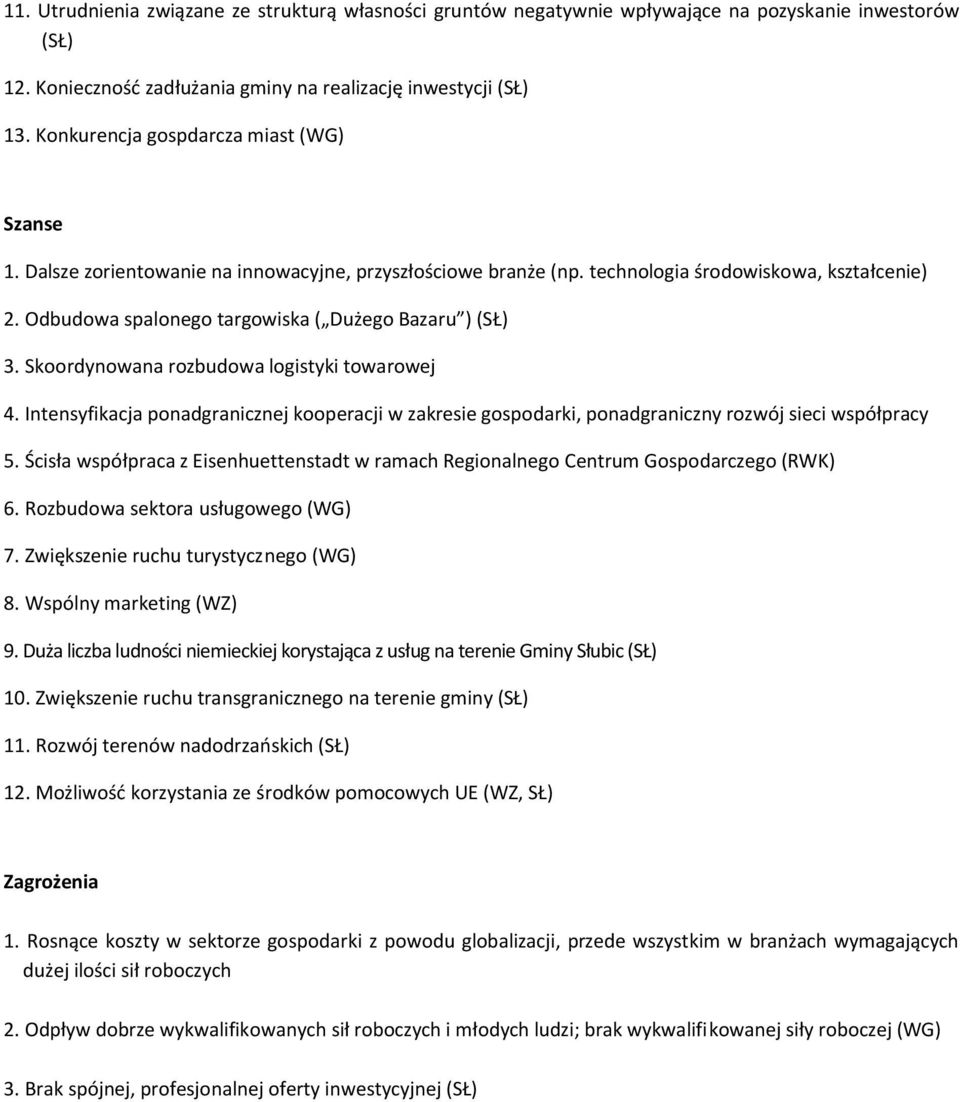 Odbudowa spalonego targowiska ( Dużego Bazaru ) (SŁ) 3. Skoordynowana rozbudowa logistyki towarowej 4.