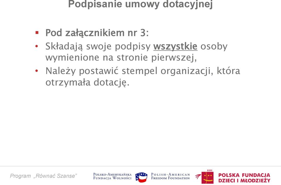 wymienione na stronie pierwszej, Należy