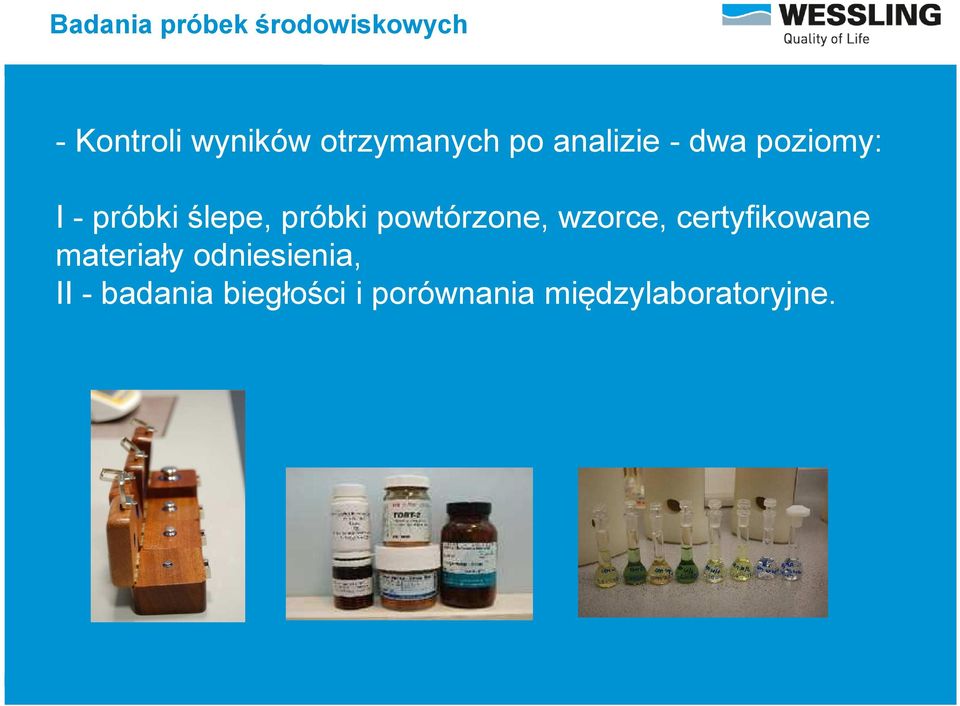 próbki powtórzone, wzorce, certyfikowane materiały