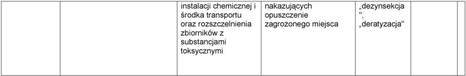 substancjami toksycznymi nakazujących