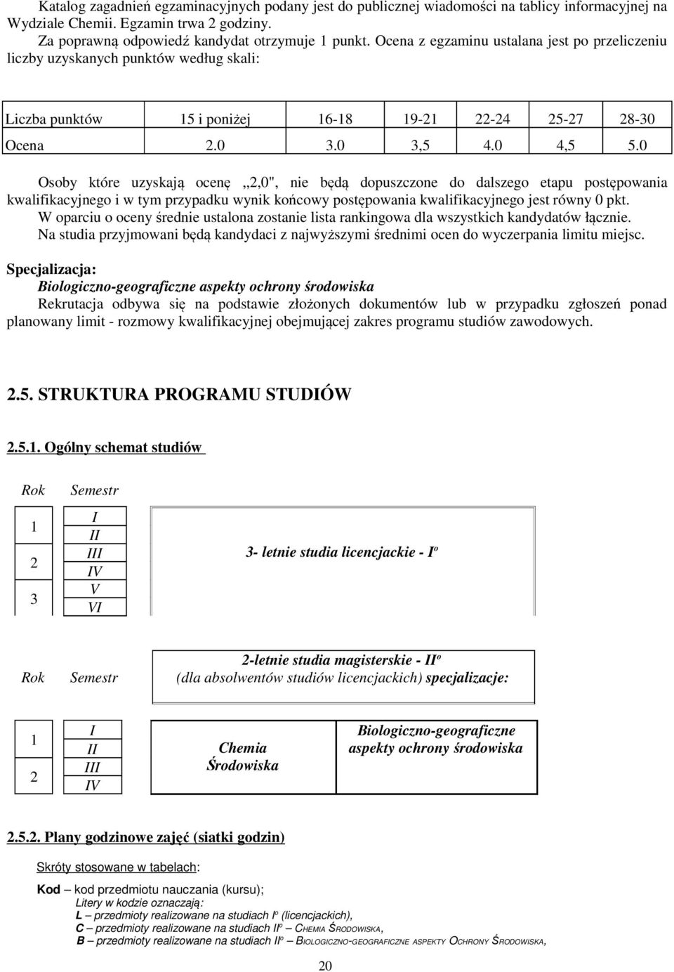 0 Osoby które uzyskają ocenę,,2,0", nie będą dopuszczone do dalszego etapu postępowania kwalifikacyjnego i w tym przypadku wynik końcowy postępowania kwalifikacyjnego jest równy 0 pkt.