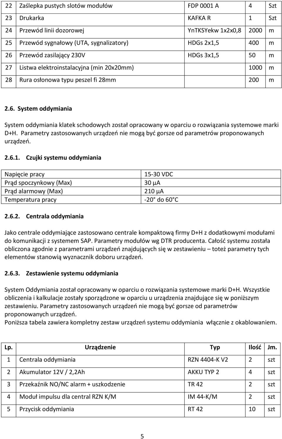 System oddymiania System oddymiania klatek schodowych został opracowany w oparciu o rozwiązania systemowe marki D+H.