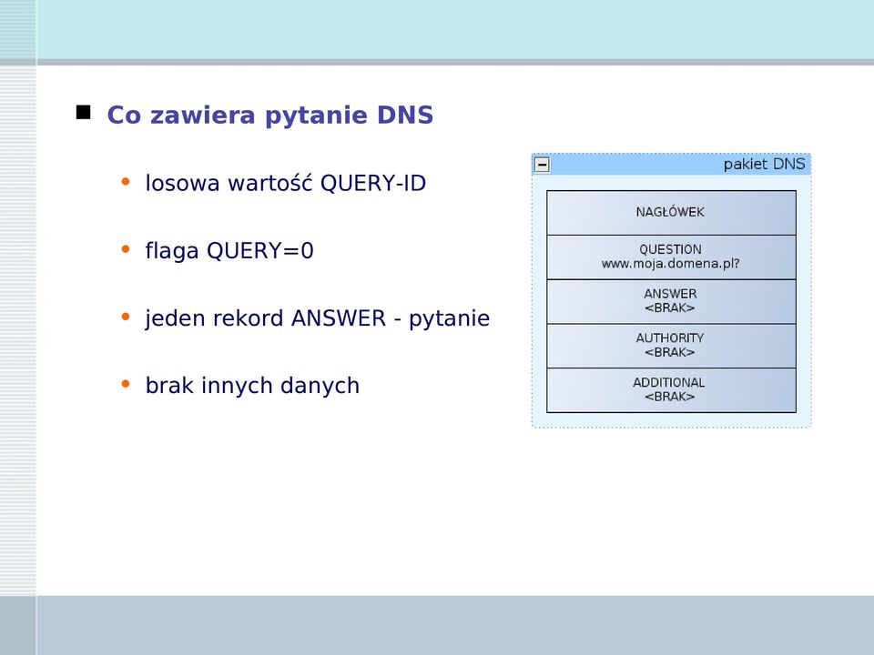 flaga QUERY=0 jeden rekord