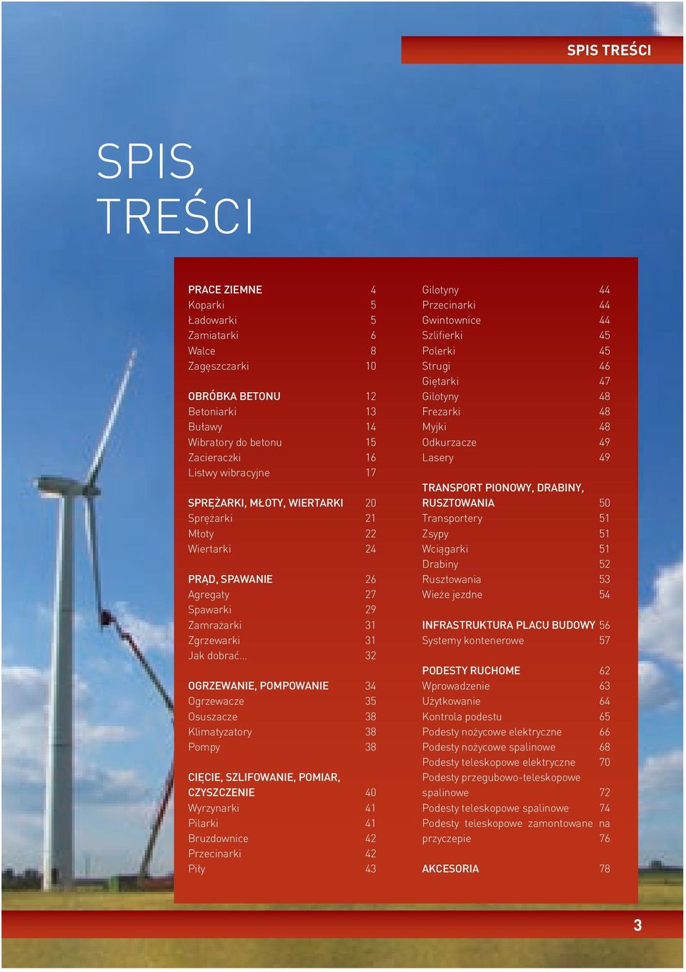 38 Klimatyzatory 38 Pompy 38 CIĘCIE, SZLIFOWANIE, POMIAR, CZYSZCZENIE 40 Wyrzynarki 41 Pilarki 41 Bruzdownice 42 Przecinarki 42 Piły 43 Gilotyny 44 Przecinarki 44 Gwintownice 44 Szlifierki 45 Polerki