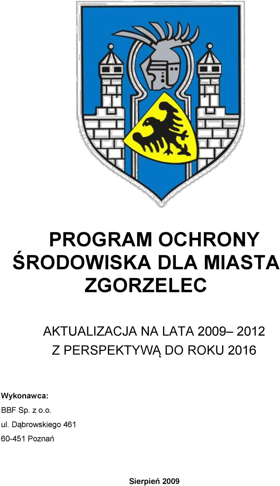 PERSPEKTYWĄ DO ROKU 2016 Wykonawca: BBF Sp.