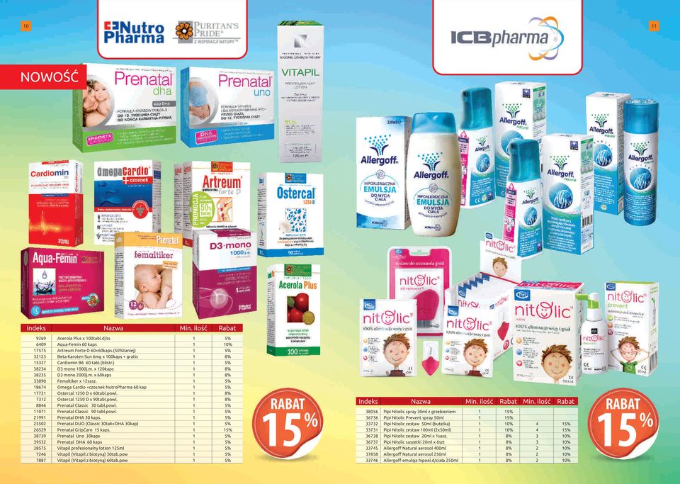 Omega Cardio +czosnek NutroPharma 60 kap Ostercal 50 D x 60tabl.powl. Ostercal 50 D x 90tabl.powl. Prenatal Classic 0 tabl.powl. Prenatal Classic 90 tabl.powl. Prenatal DHA 0 kaps.