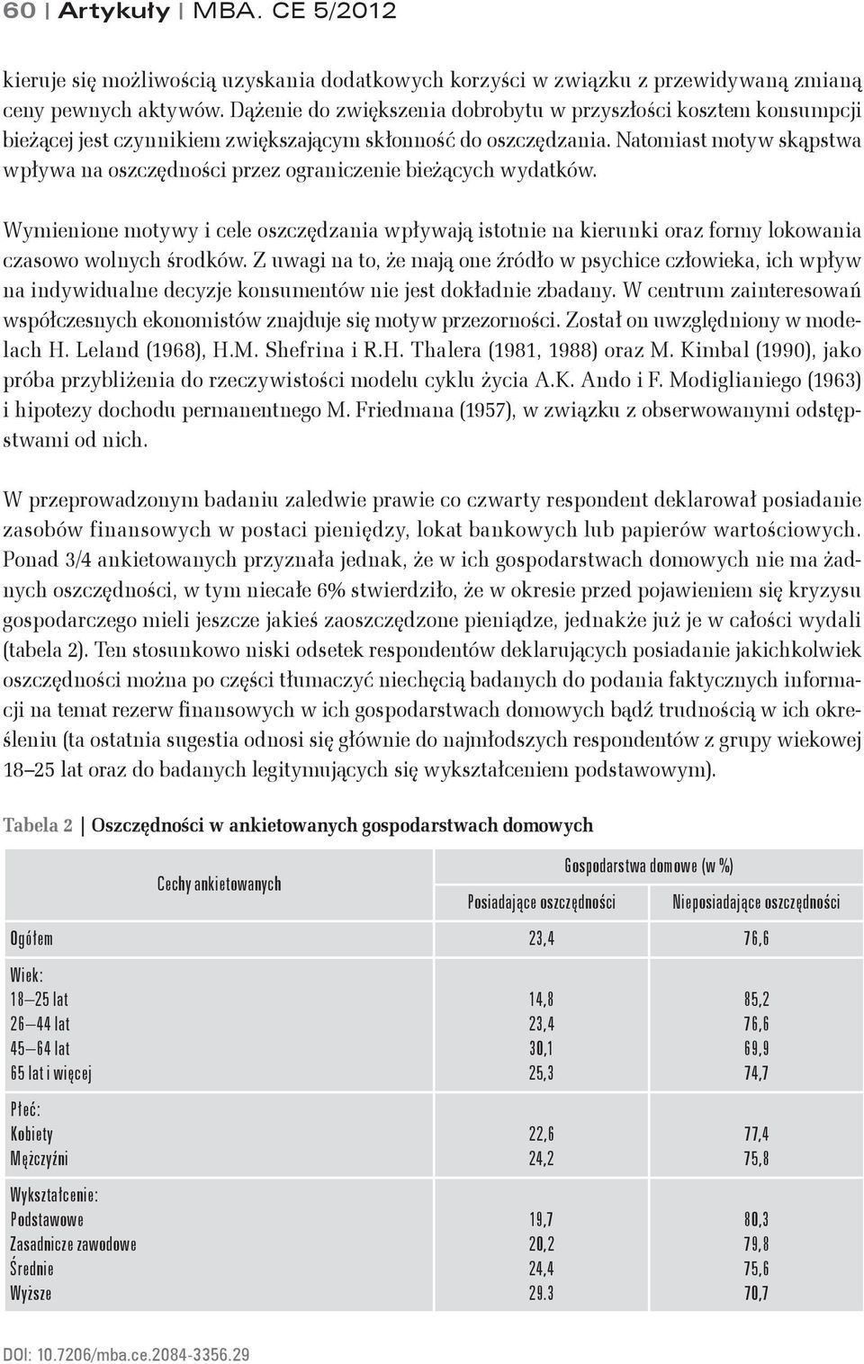 Natomiast motyw skąpstwa wpływa na oszczędności przez ograniczenie bieżących wydatków. Wymienione motywy i cele oszczędzania wpływają istotnie na kierunki oraz formy lokowania czasowo wolnych środków.