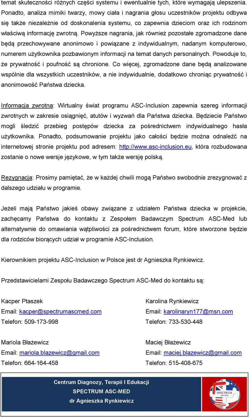 zwrotną.