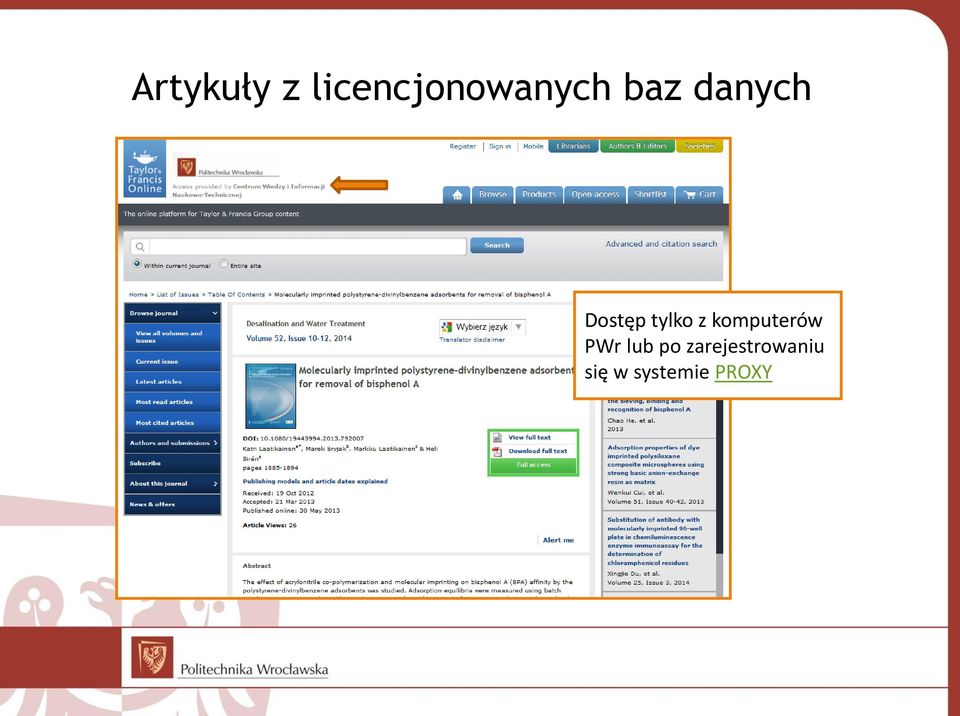 komputerów PWr lub po