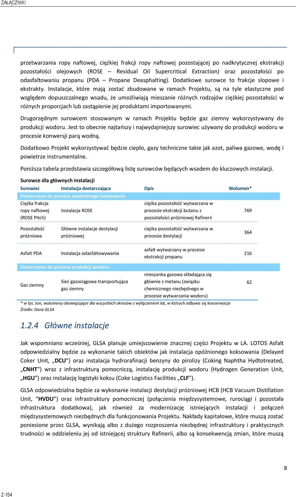 Instalacje, które mają zostać zbudowane w ramach Projektu, są na tyle elastyczne pod względem dopuszczalnego wsadu, że umożliwiają mieszanie różnych rodzajów ciężkiej pozostałości w różnych