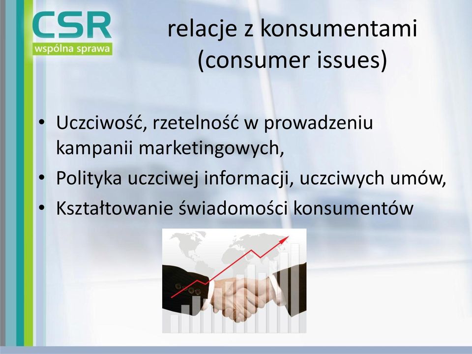 marketingowych, Polityka uczciwej informacji,