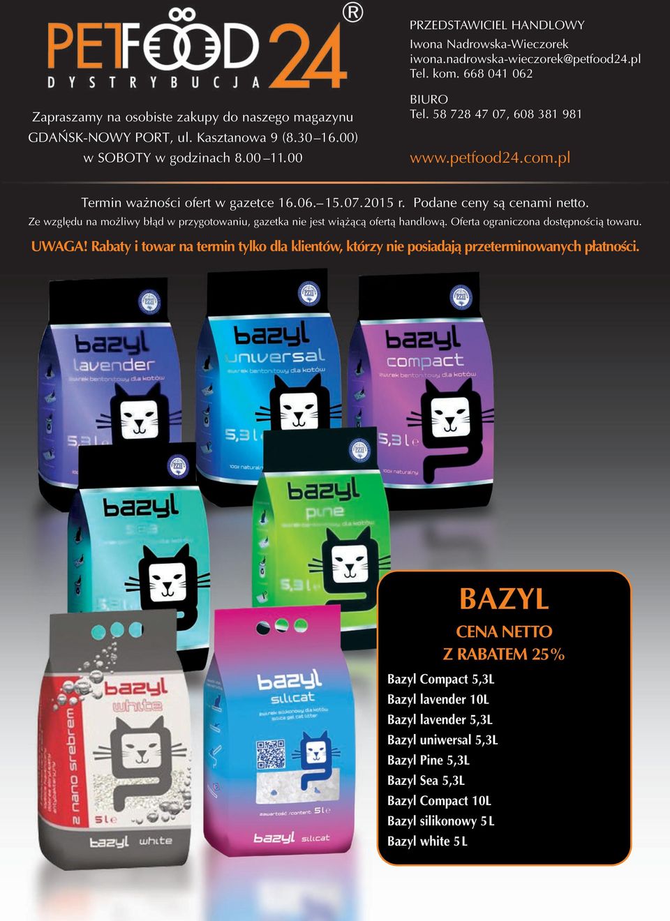 uniwersal 5,3L Bazyl Pine 5,3L Bazyl Sea 5,3L