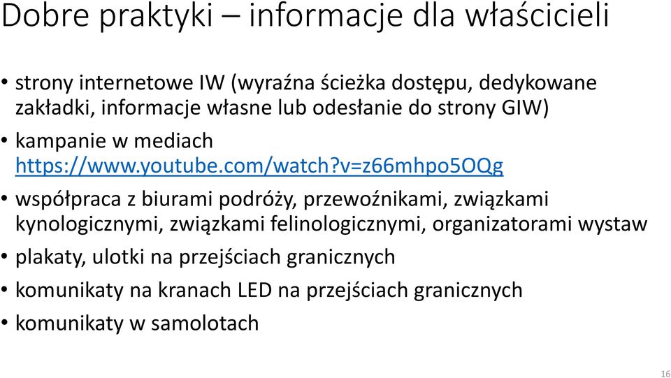 v=z66mhpo5oqg współpraca z biurami podróży, przewoźnikami, związkami kynologicznymi, związkami felinologicznymi,