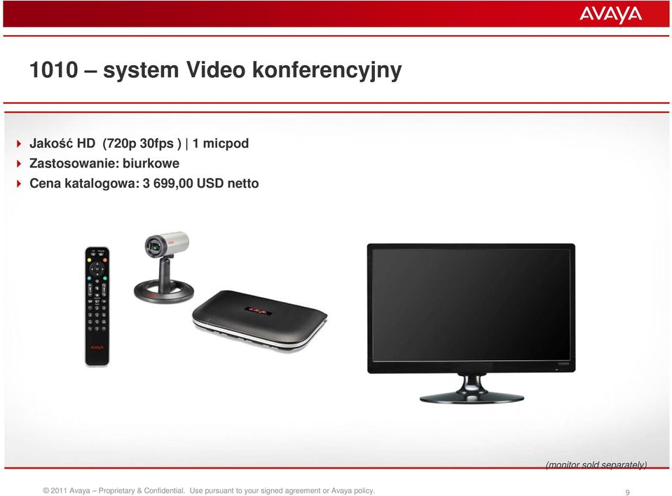 netto (monitor sold separately) 2011 Avaya Proprietary &