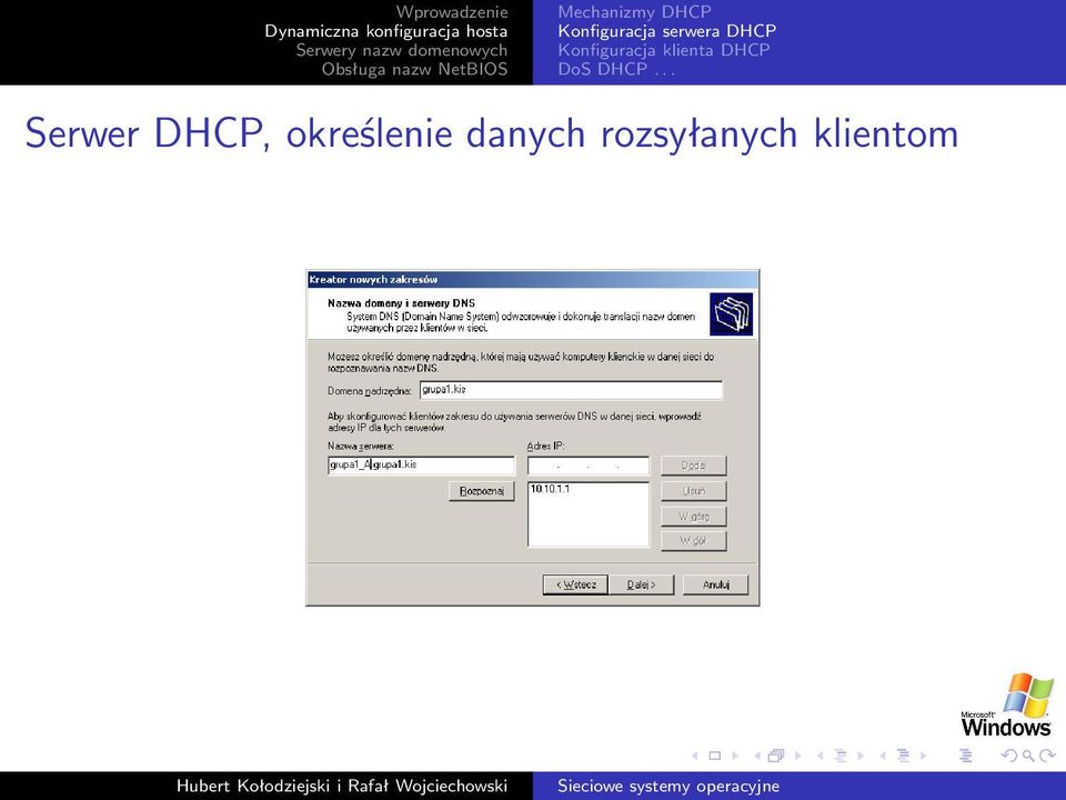 klienta DHCP DoSDHCP.