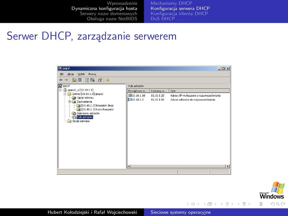 Konfiguracja klienta DHCP