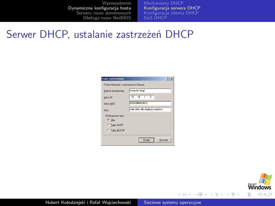 klienta DHCP DoSDHCP.