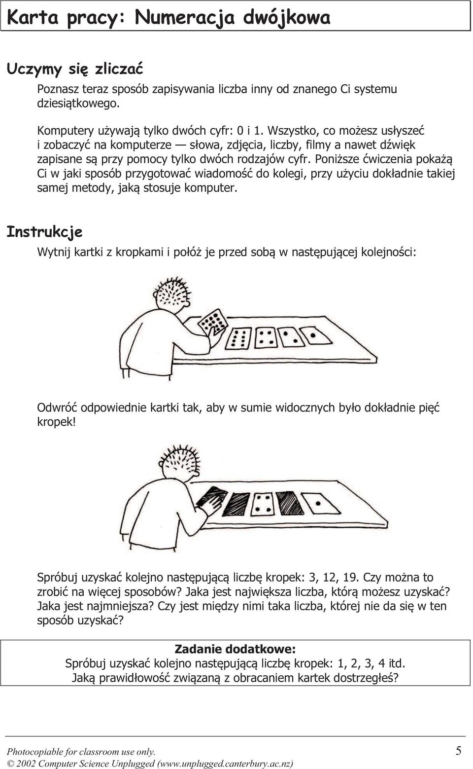 Poniższe ćwiczenia pokażą Ci w jaki sposób przygotować wiadomość do kolegi, przy użyciu dokładnie takiej samej metody, jaką stosuje komputer.