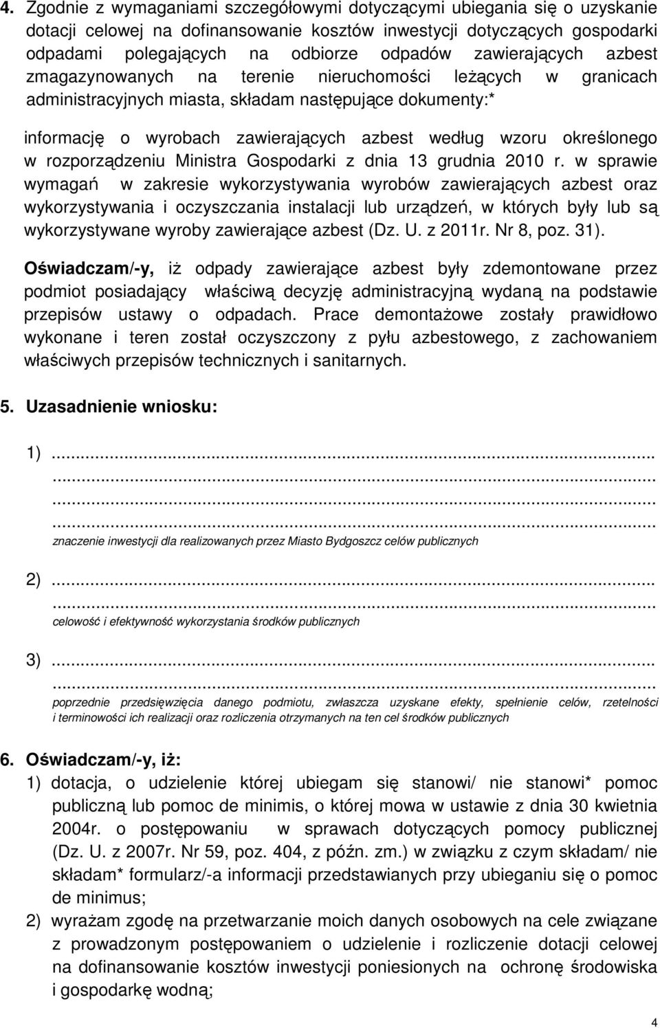 określonego w rozporządzeniu Ministra Gospodarki z dnia 13 grudnia 2010 r.