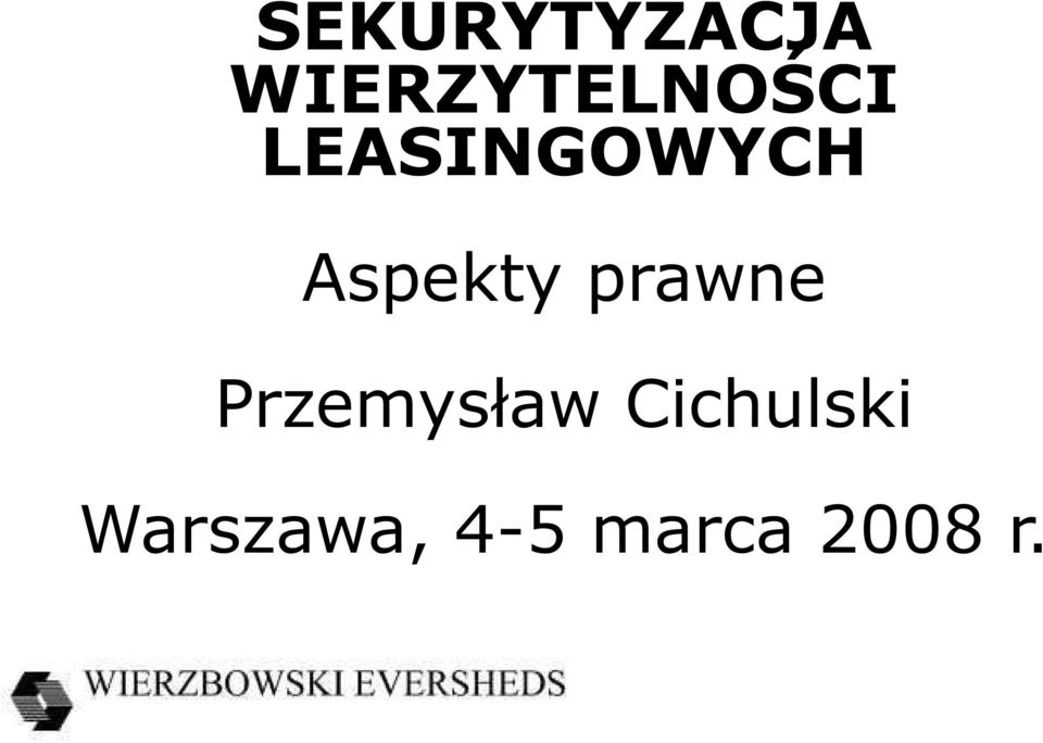 LEASINGOWYCH Aspekty