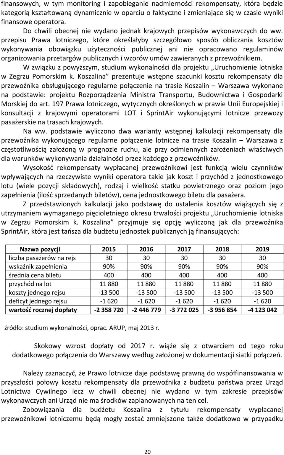 przepisu Prawa lotniczego, które określałyby szczegółowo sposób obliczania kosztów wykonywania obowiązku użyteczności publicznej ani nie opracowano regulaminów organizowania przetargów publicznych i