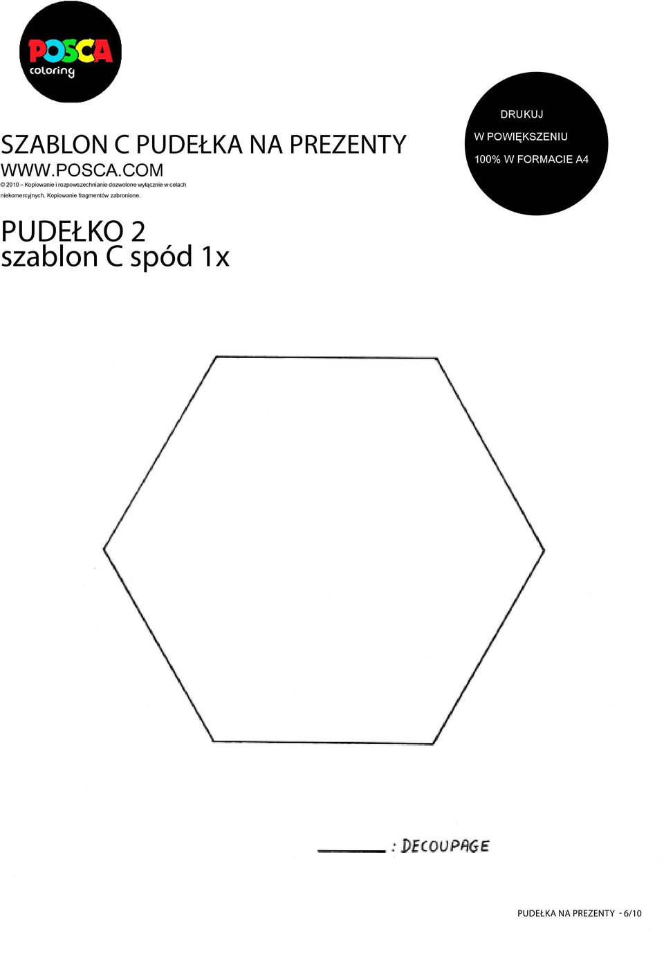 A4 PUDEŁKO 2 szablon C