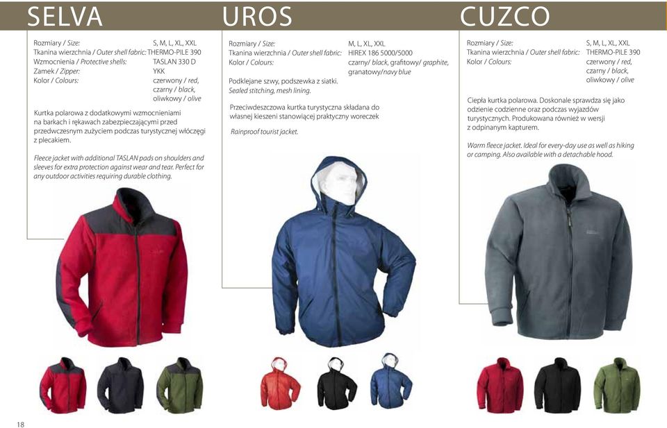 Fleece jacket with additional TASLAN pads on shoulders and sleeves for extra protection against wear and tear. Perfect for any outdoor activities requiring durable clothing.