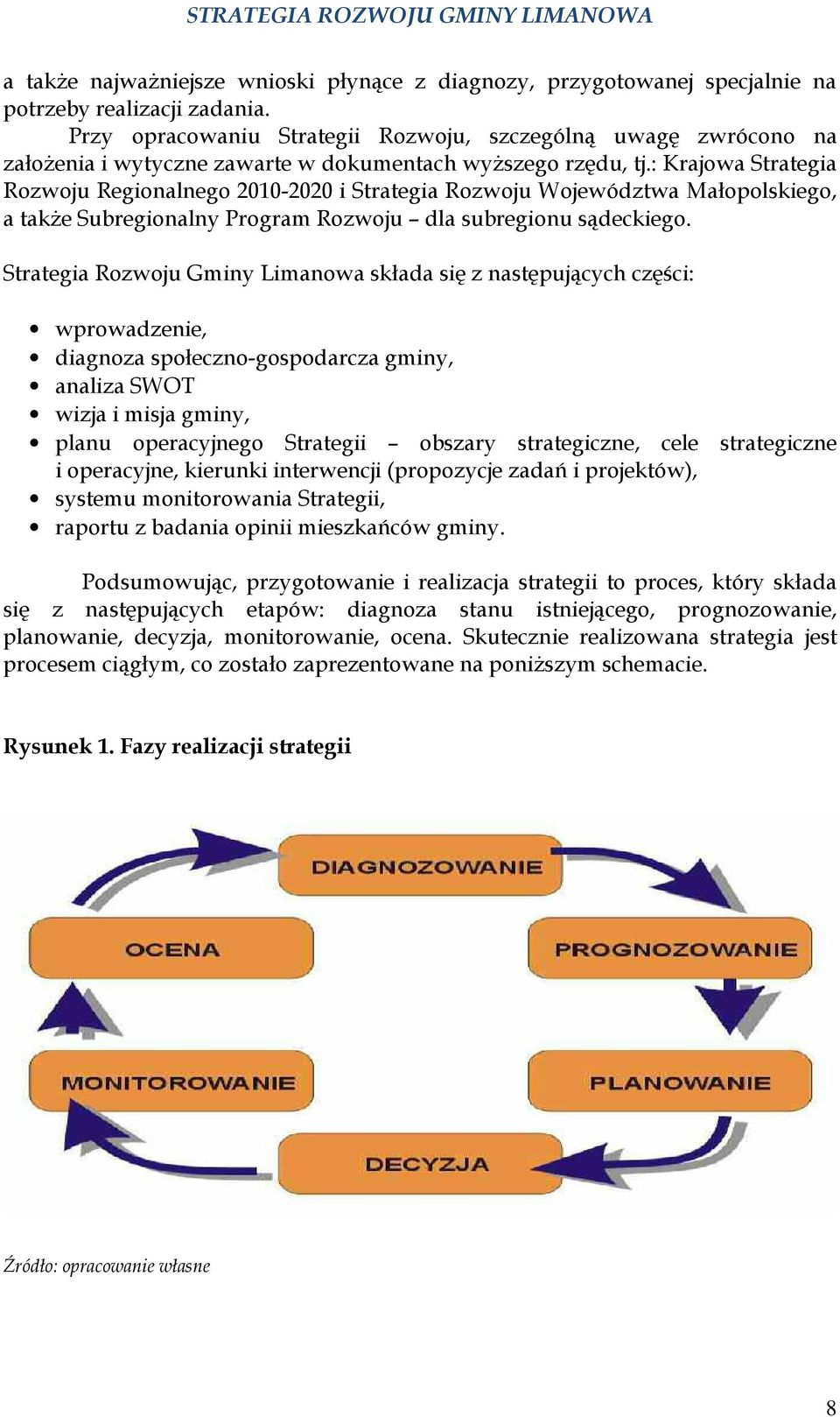 : Krajowa Strategia Rozwoju Regionalnego 2010-2020 i Strategia Rozwoju Województwa Małopolskiego, a także Subregionalny Program Rozwoju dla subregionu sądeckiego.