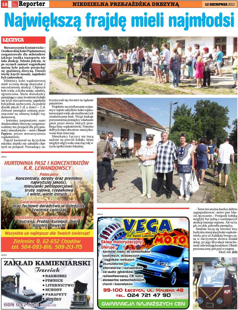 Miłośnicy kolei wąskotorowej mieli wczoraj okazję skorzystać z niecodziennej atrakcji. Chętnych było wielu, a liczba miejsc, niestety, ograniczona.