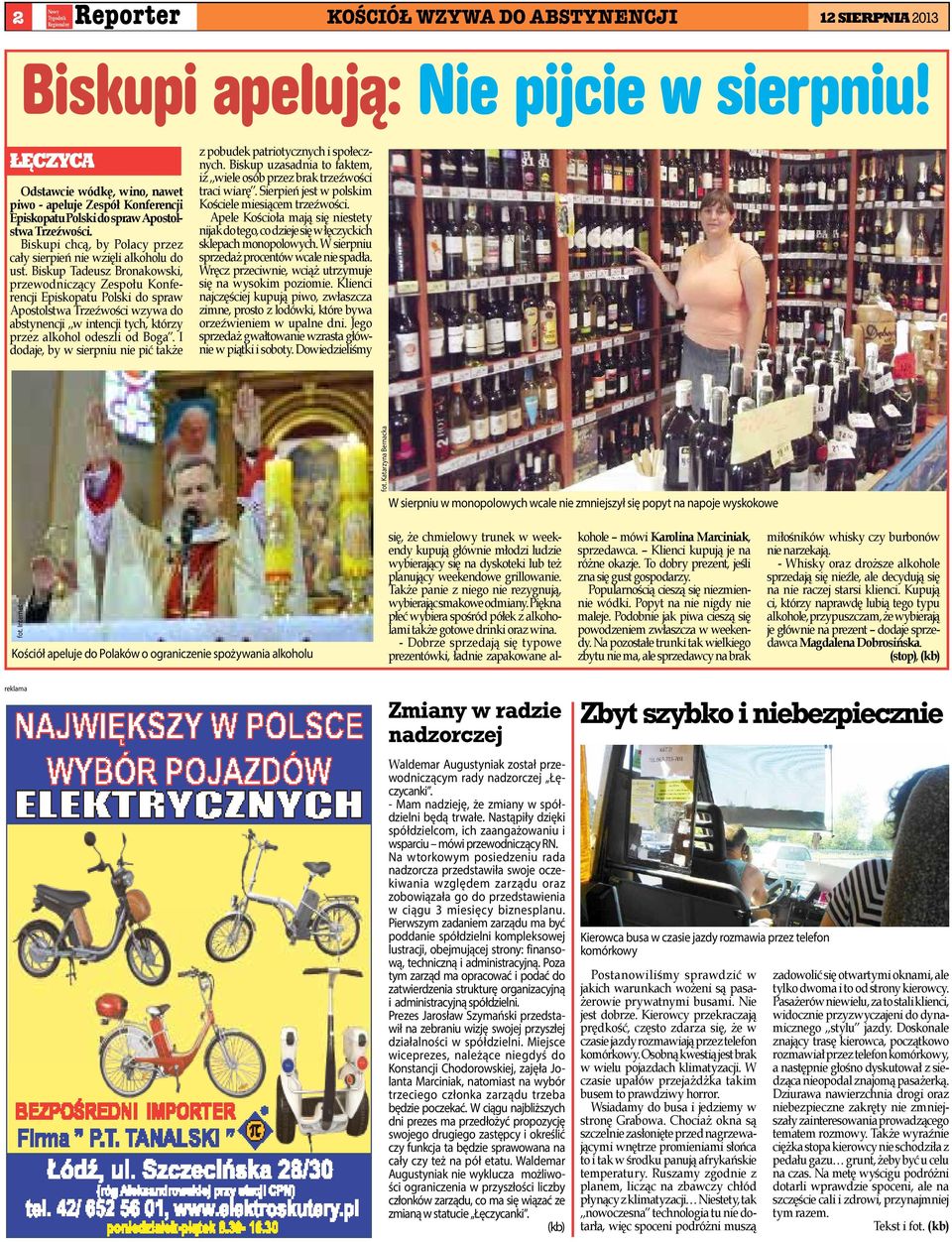 Biskup Tadeusz Bronakowski, przewodniczący Zespołu Konferencji Episkopatu Polski do spraw Apostolstwa Trzeźwości wzywa do abstynencji w intencji tych, którzy przez alkohol odeszli od Boga.