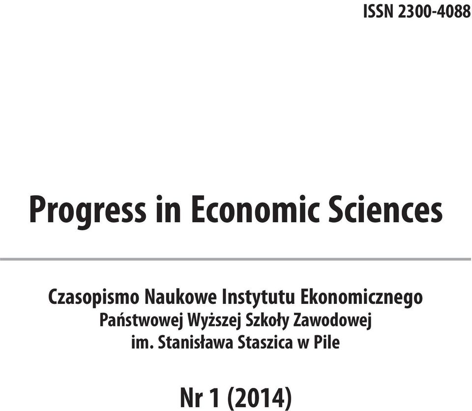 Ekonomicznego Państwowej Wyższej Szkoły