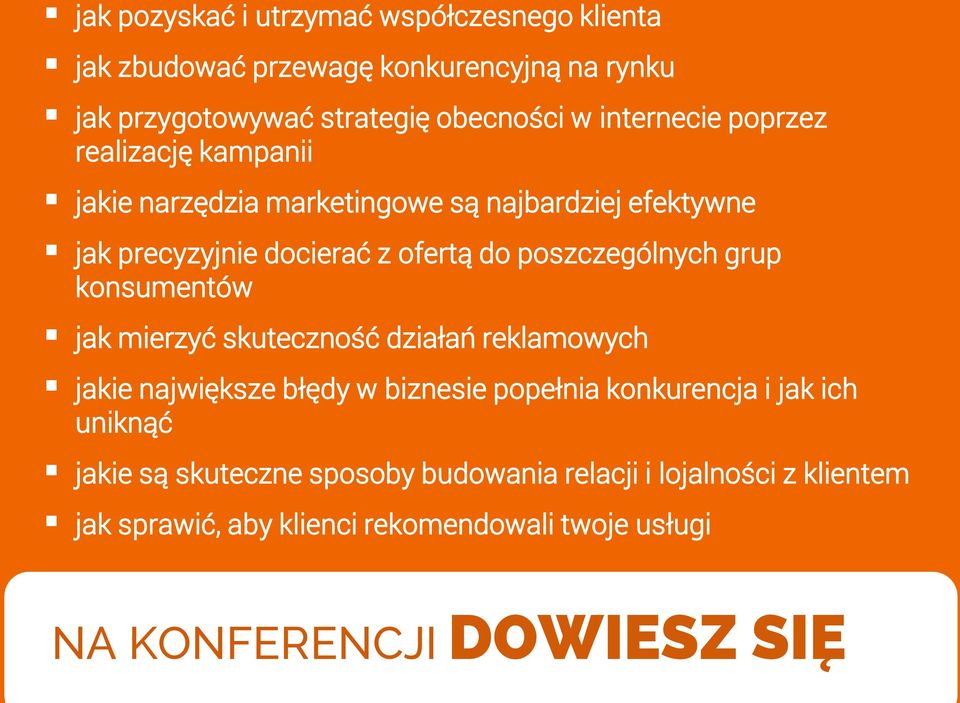 poszczególnych grup konsumentów jak mierzyć skuteczność działań reklamowych jakie największe błędy w biznesie popełnia konkurencja i jak