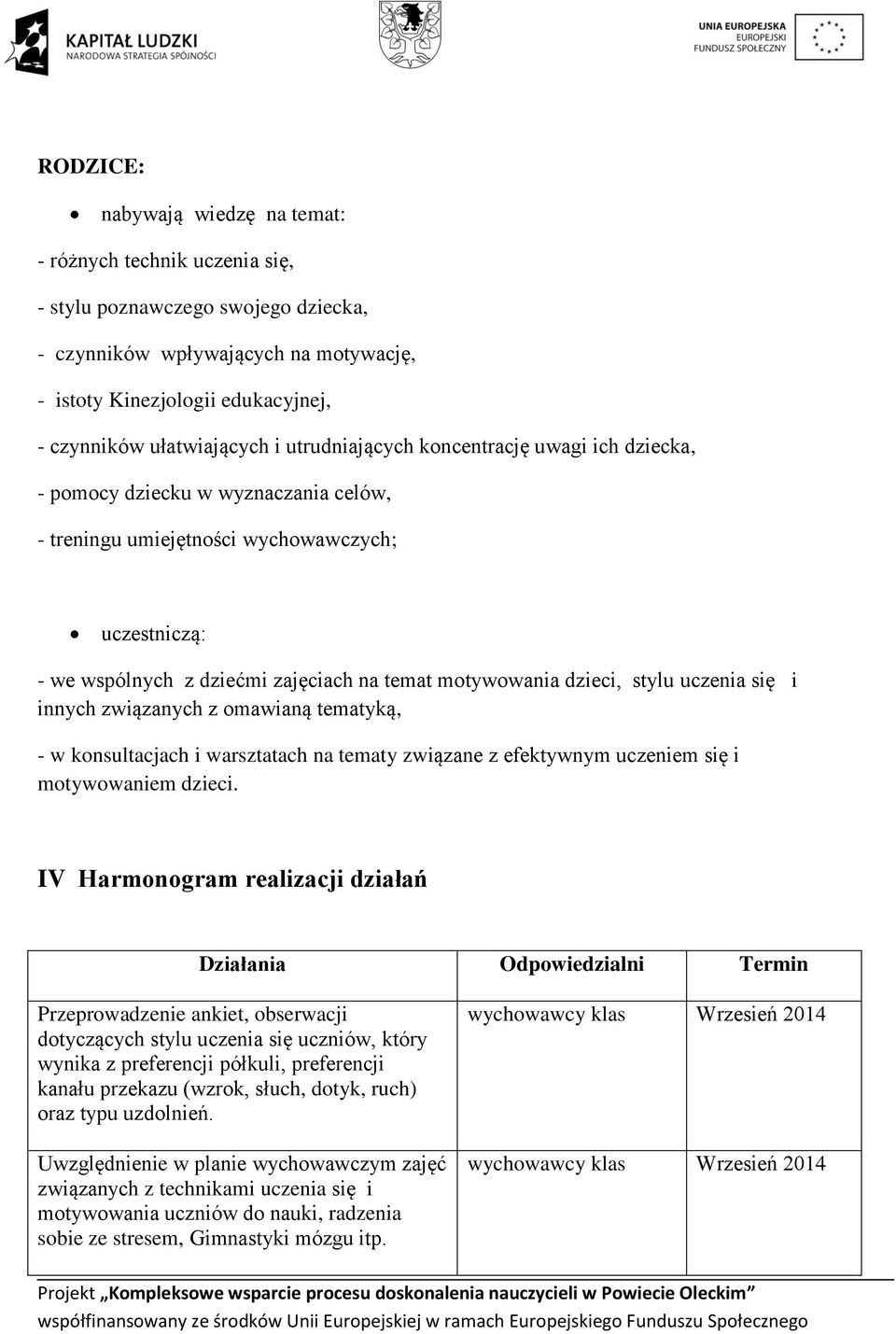 motywowania dzieci, stylu uczenia się i innych związanych z omawianą tematyką, - w konsultacjach i warsztatach na tematy związane z efektywnym uczeniem się i motywowaniem dzieci.