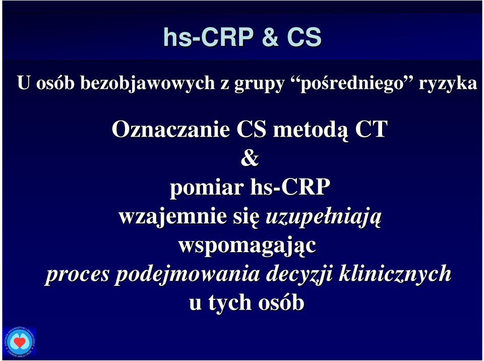 pomiar hs-crp wzajemnie się uzupełniaj niają