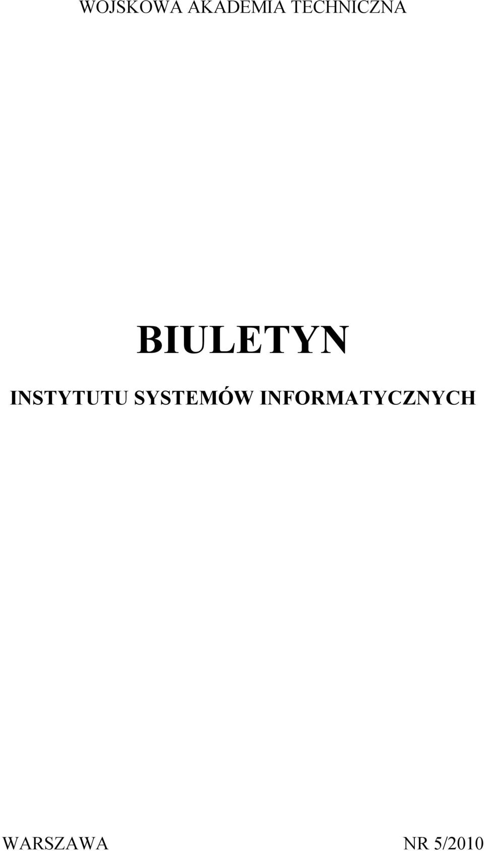 INSTYTUTU SYSTEMÓW