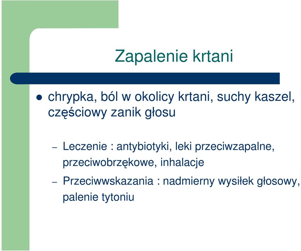 leki przeciwzapalne, przeciwobrzękowe, inhalacje