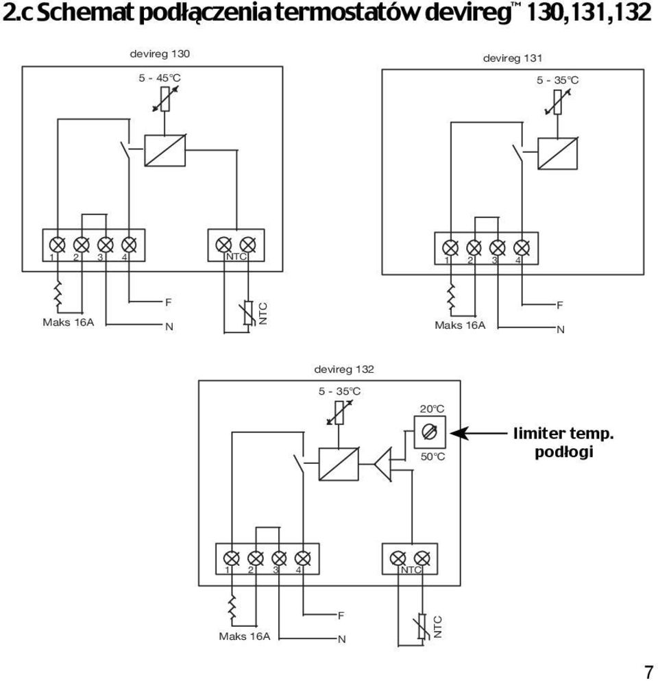 4 Maks 16A F N NTC Maks 16A F N devireg 132 5-35 C 20 C