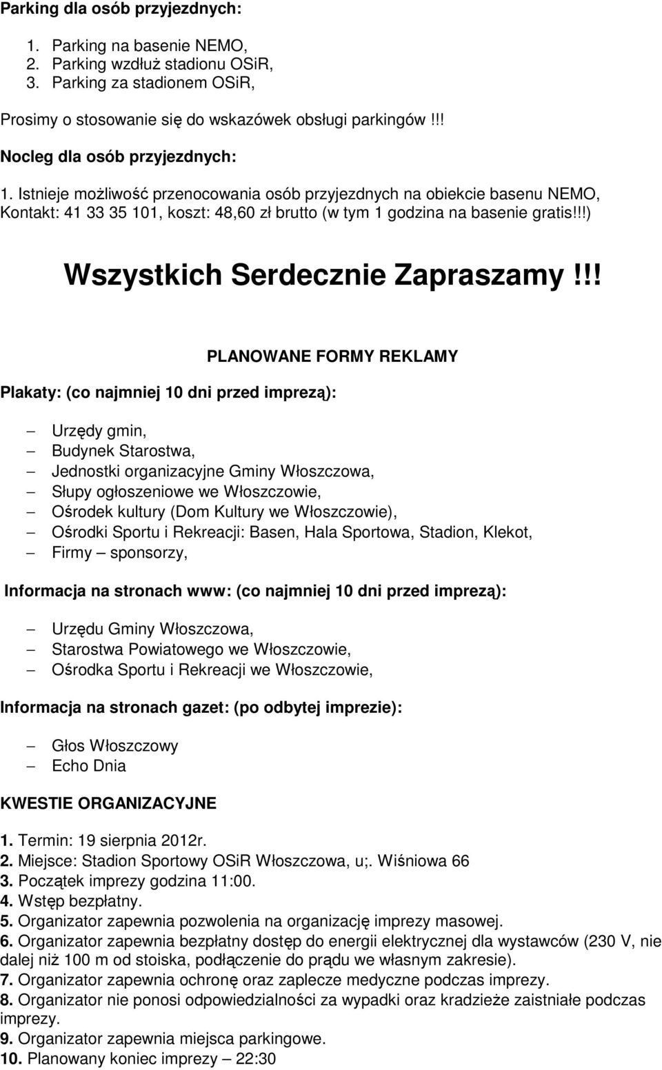 !!) Wszystkich Serdecznie Zapraszamy!