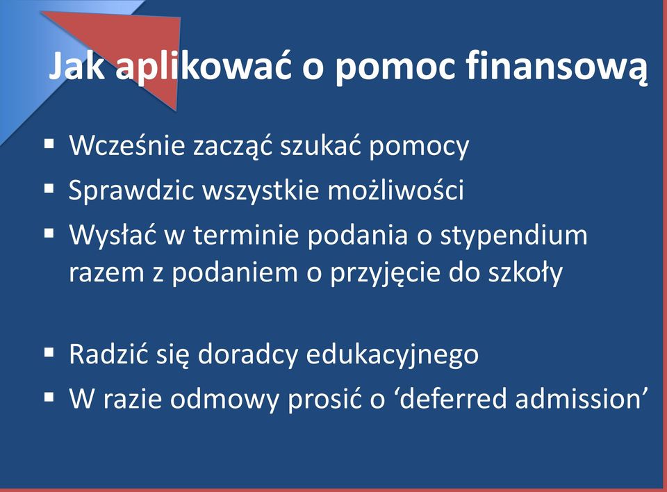 stypendium razem z podaniem o przyjęcie do szkoły Radzić się