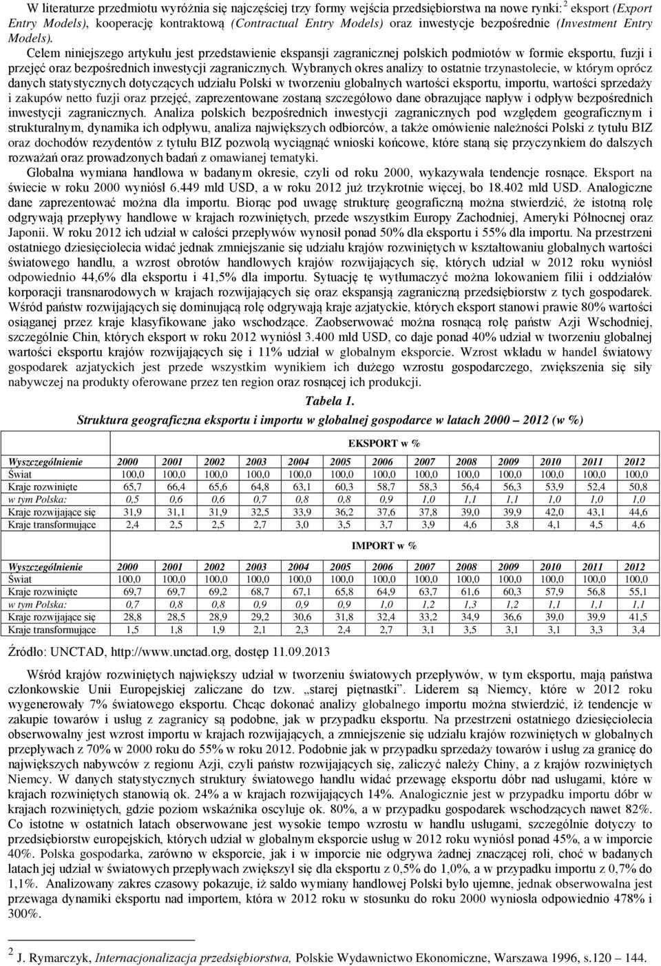 Celem niniejszego artykułu jest przedstawienie ekspansji zagranicznej polskich podmiotów w formie eksportu, fuzji i przejęć oraz bezpośrednich inwestycji zagranicznych.